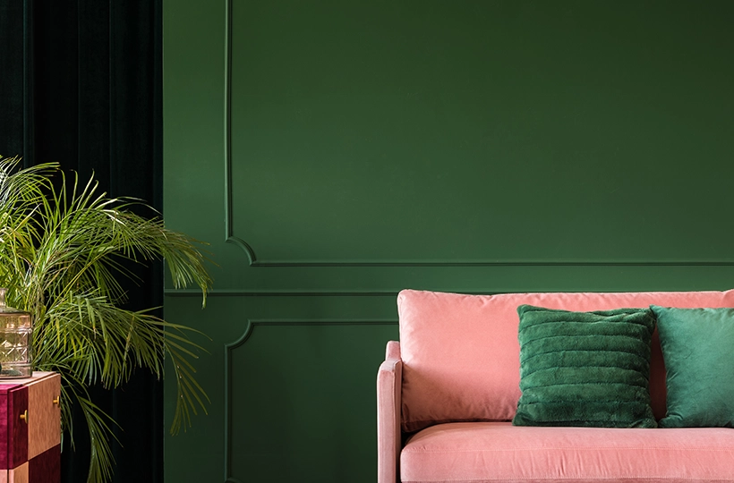 Coral and Green Colour Scheme